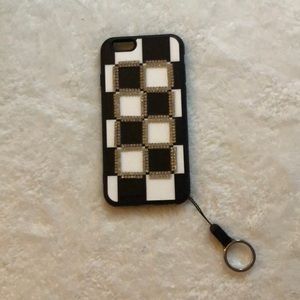 Checkered black and white iPhone 6 case